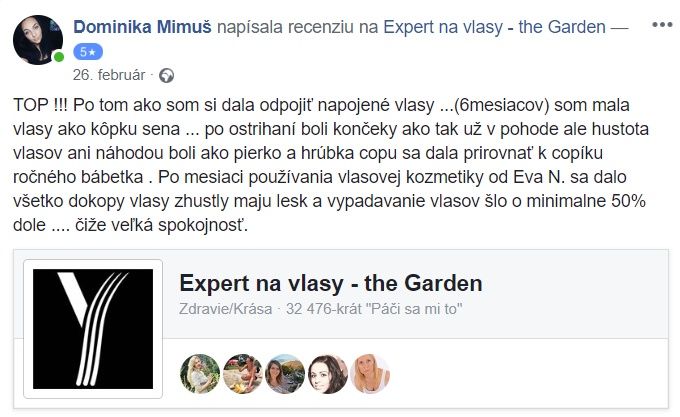 recenzia The Garden kozmetika chinín FB - Dominika Mimuš