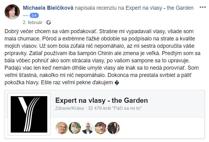 recenzia the Garden kozmetika chinín FB - Michaela Bielčiková The Garden kozmetika