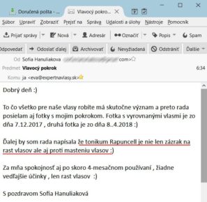 recenzia tonikum Rapuncell - Sofia Hanuliakova Rapuncell po 4 mesiacoch